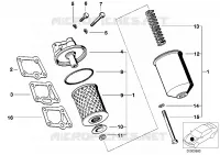 Alimentazione olio Filtro olio per BMW 635CSi