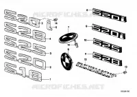 Emblemas / diciture per BMW 518