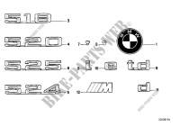 Emblemas / diciture per BMW 524d