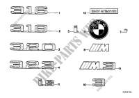 Emblemas / diciture per BMW 318is