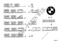 Emblemas / diciture per BMW M5 3.8