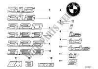 Emblemas / diciture per BMW 316i 1.6