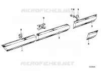Livello paracolpi fiancat./porta/copert. per BMW 528i