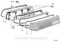 Luce posteriore per BMW 635CSi