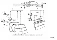 Luce posteriore per BMW 525i