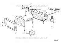 Particolari fari antinebbia per BMW 628CSi