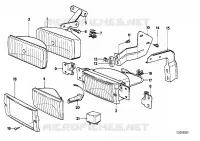 Particolari fari antinebbia per BMW 635CSi
