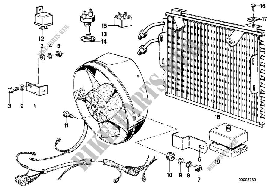 Condensatore aria condiz.e pezzi montagg per BMW 628CSi