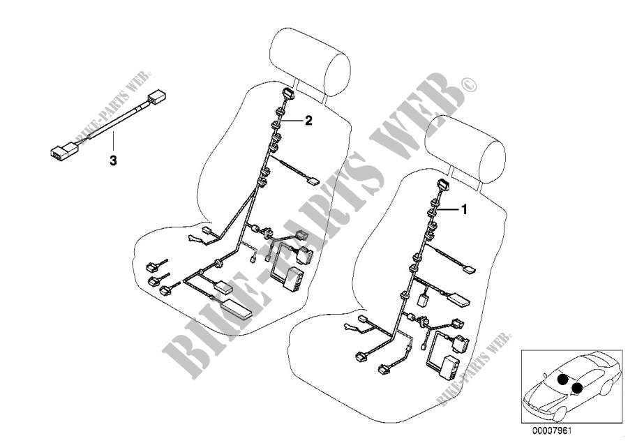 Fascio cavi sedile comfort con memory per BMW X6 50iX