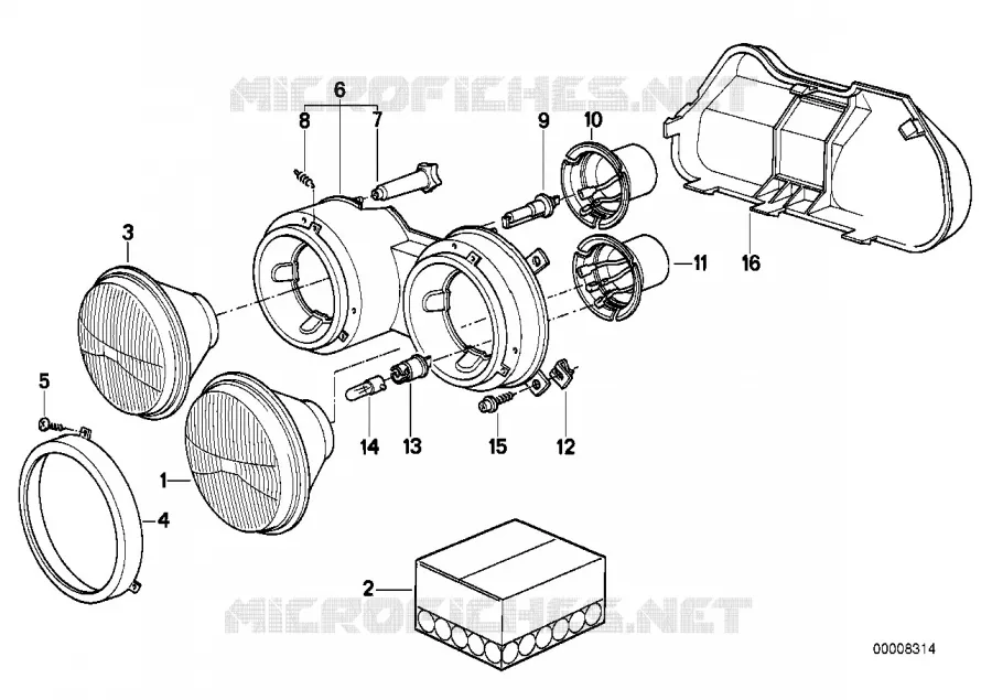 Pezzi singoli per faro BMW BMW Serie 6 1981 635CSi M 635CSi
