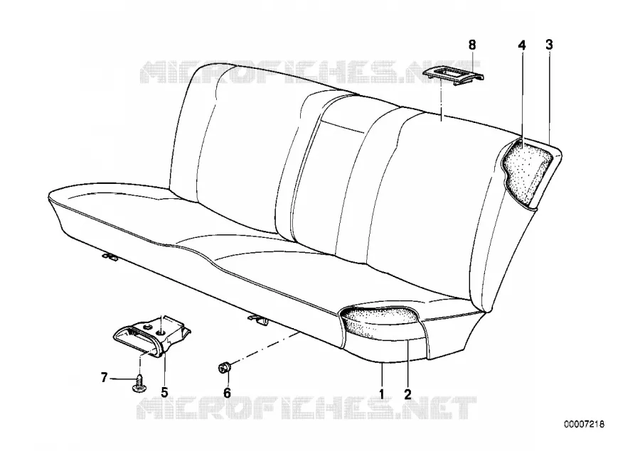 Sedile posteri.elementi singoli. BMW BMW Serie 7 1988 730iL M 730iL