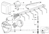 Cablaggio accens./candela/spinterogeno per BMW 745i