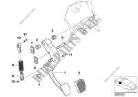 Pedali cavaletto supporto/pedale frizion per BMW X5 3.0i