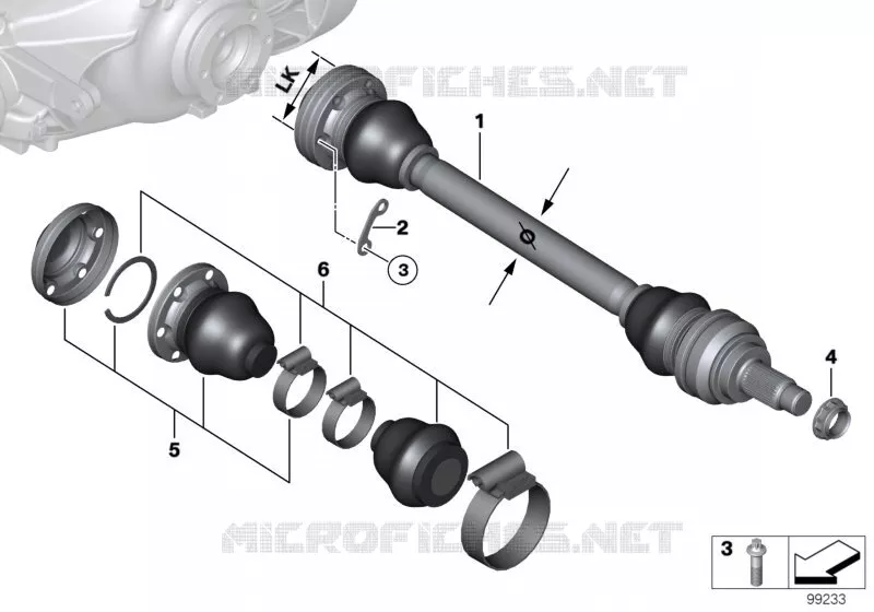 Albero di trasmissione BMW BMW Z4 2005 Z4 3.0si N Z4 3.0si