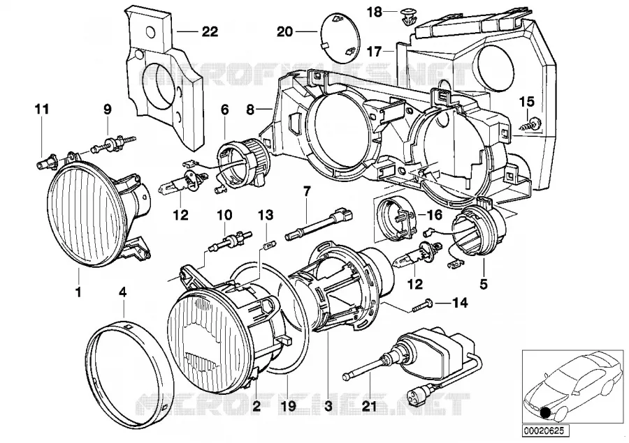 Pezzi singoli per faro BMW BMW Serie 5 1992 525ix M 525ix