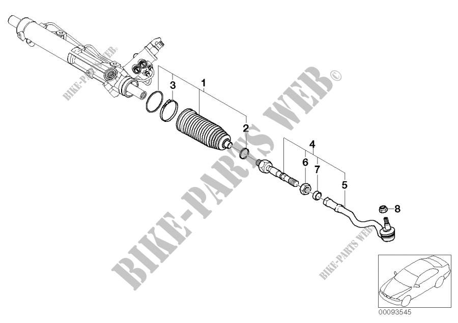 Tiranteria dello sterzo/barre daccoppl. per BMW X3 2.0d