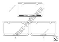 Stainless Steel License Plate Frame per BMW Z4 3.0i