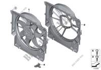 Telaio ventilatore, pezzi montabili per BMW X1 16i