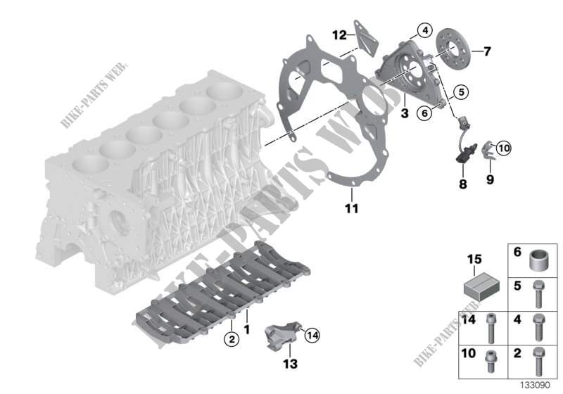 Blocco cilindri/pezzi montabili per BMW 635d