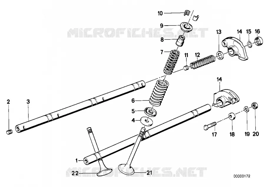 Comando delle valvole-bilanciere/valvole BMW BMW Serie 5 1985 535i M 535i