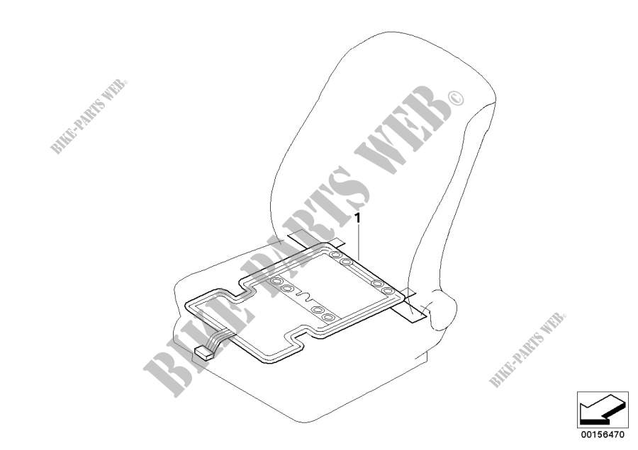 Elementi elettr. riconosc. sedile occup. per BMW X5 M