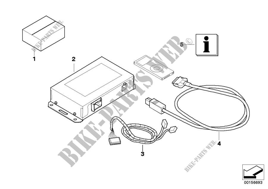 Kit postmont. collegamento iPod per BMW 318d