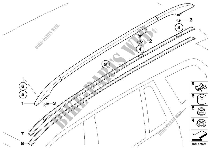 Listelli tetto/Tetto parapetto per BMW X3 2.0d