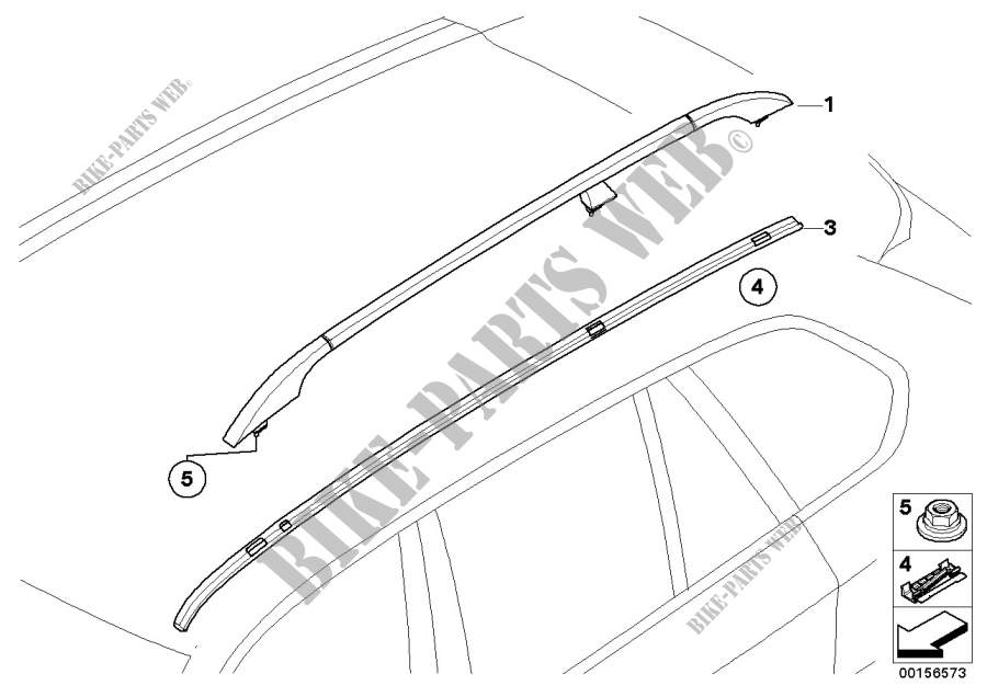 Postmont. barre longitudinali sul tetto per BMW X5 M