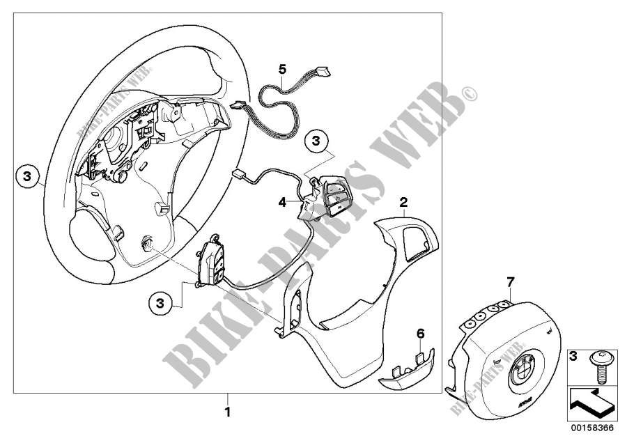 Volante sport airbag smart/Multifunzione per BMW X3 2.5si