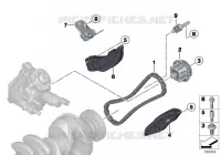 Comando valvole catena distrib.part.infe per BMW 520d