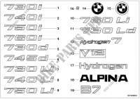 Emblemas / diciture per BMW 745LiS