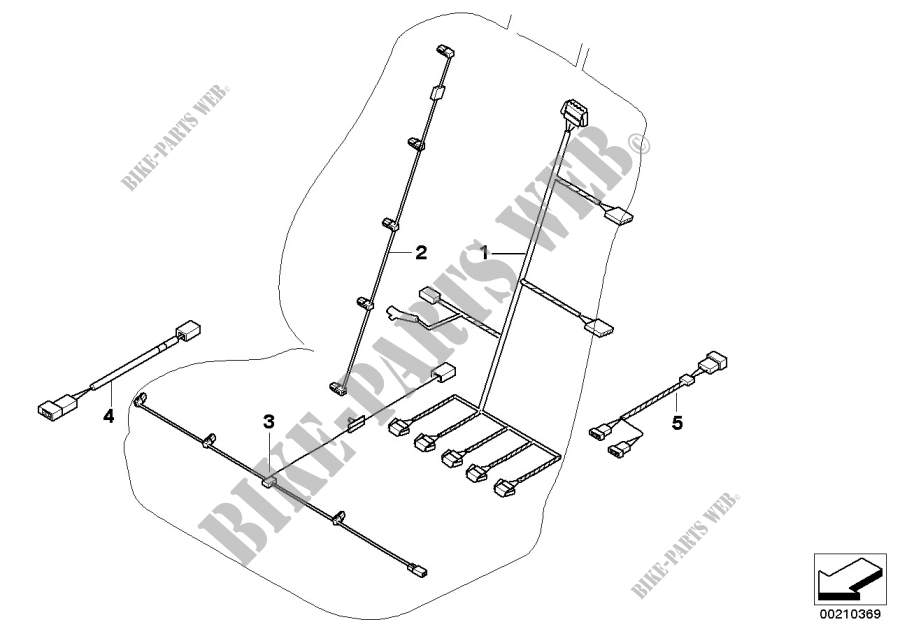 Fasci cavi supplementari sedile per BMW X5 M