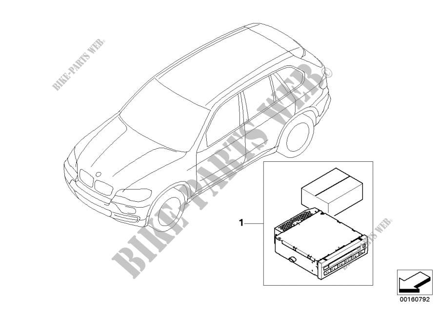 Kit di montaggio succes., inserimento CD per BMW X5 M