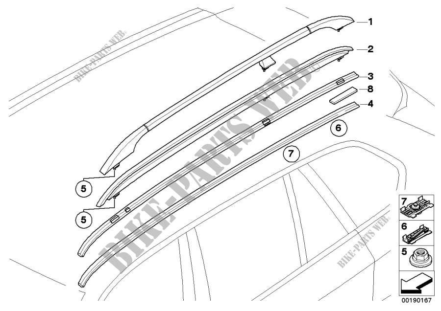 Listelli tetto/Tetto parapetto per BMW X5 35iX