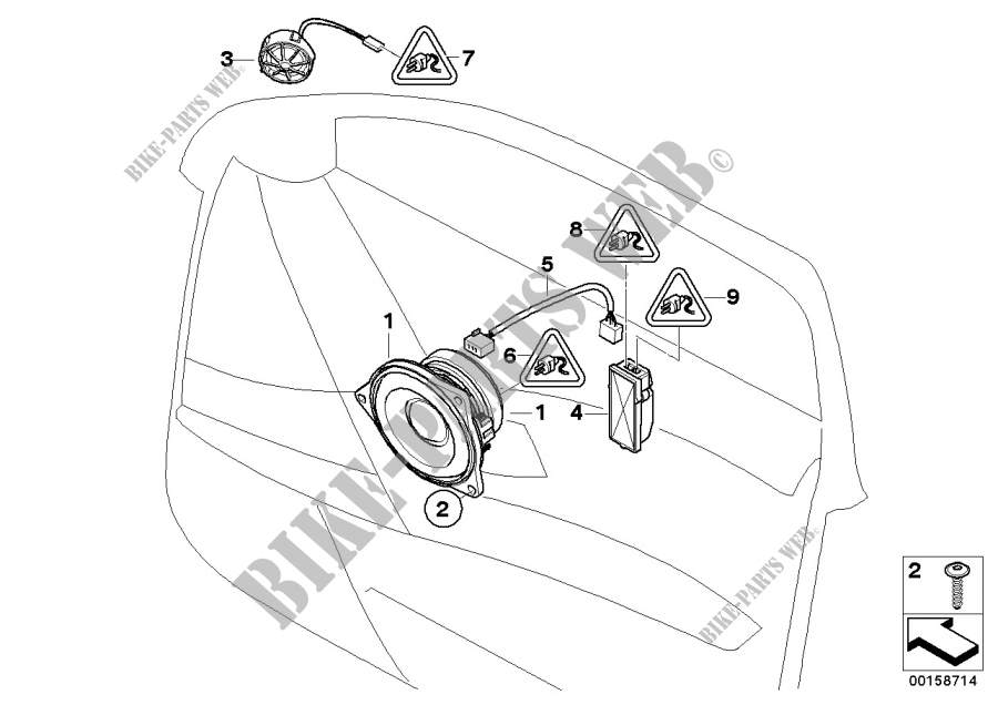 Sistema audio Individual porta ant. per BMW 530i