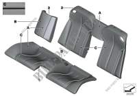 Foderina pelle Individual sedile post. per BMW 650iX 4.0