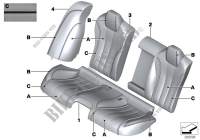Foderina pelle Individual sedile post. per BMW 640iX