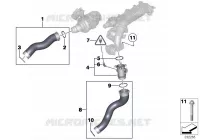 Impianto daspir. tubo aria suralim./AGR per BMW 520d