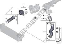 Impianto daspir. tubo aria suralim./AGR per BMW X5 30dX 2013