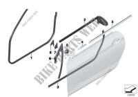 Mascherine e guarnizioni porta ant. per BMW 640iX