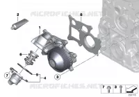Sistema di raffreddamento pompa d. acqua per BMW 520d