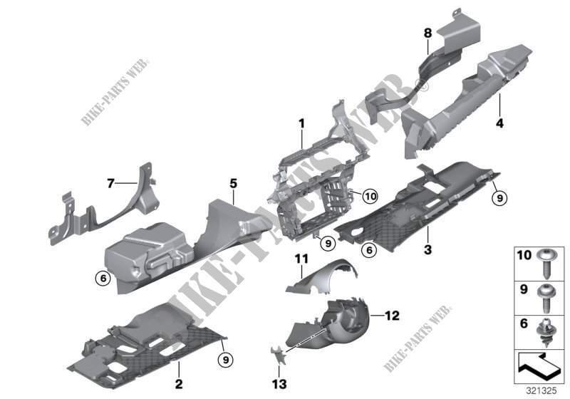 Parti applic. plancia portastrumenti inf per BMW X5 35iX