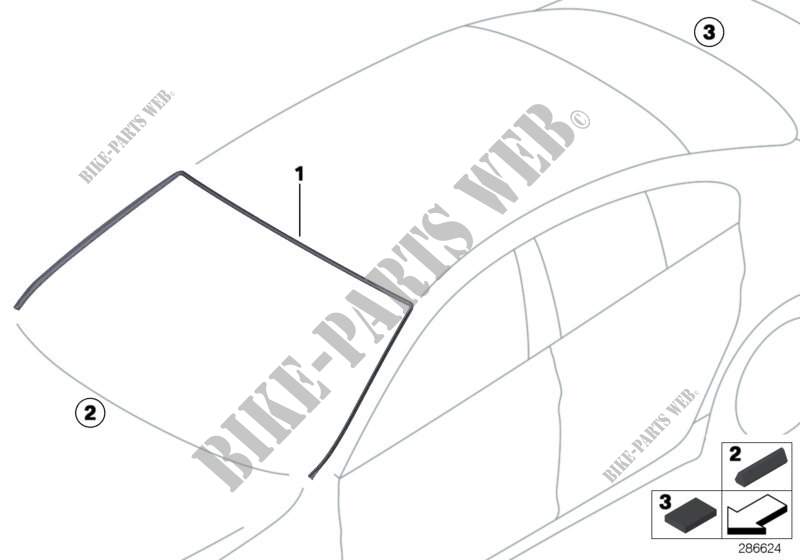 Parti applicate vetratura per BMW 640i