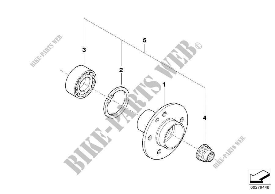 Semialbero posteriore/supporto ruota per BMW X3 3.0si