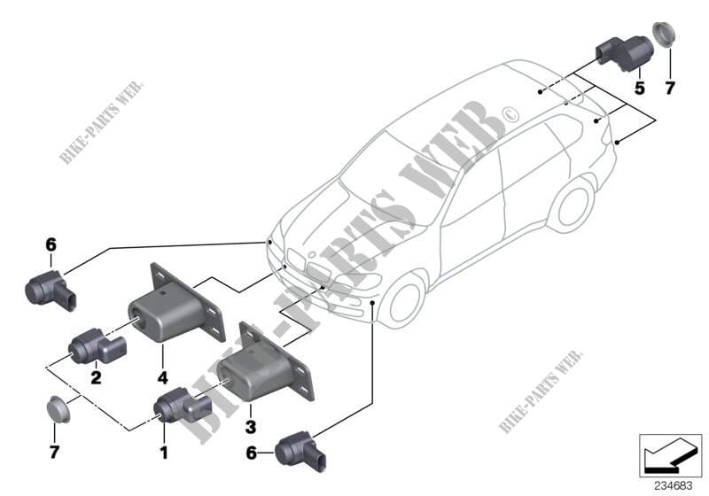 Sensore a ultrasuoni per BMW X5 40dX