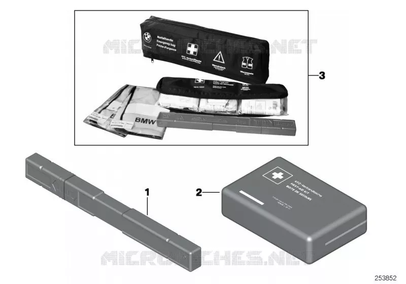 Triangolo avvert./Cassetta pronto socc. BMW BMW Z4 2005 Z4 3.0si N Z4 3.0si