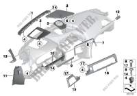 Parti applic. plancia portastrumenti sup per BMW 650iX 4.4