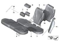Sedile post. imbott. e riv. sedile base per BMW X5 30dX 2013