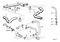 Sistema di raffredda. tubo fless.p.acqua per BMW 633CSi