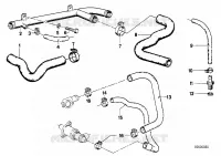 Sistema di raffredda. tubo fless.p.acqua per BMW 635CSi